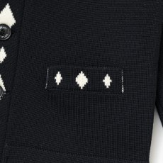 画像5: RATS/ARGYLE CARDIGAN（BLACK）［アーガイルカーディガン-26秋冬］ (5)