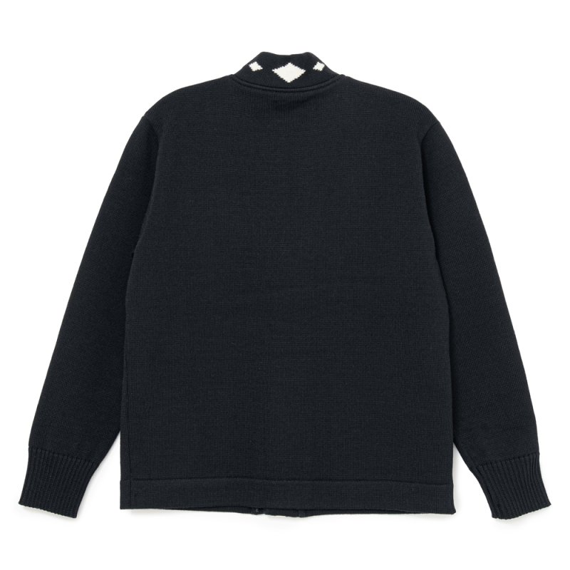 画像2: RATS/ARGYLE CARDIGAN（BLACK）［アーガイルカーディガン-26秋冬］