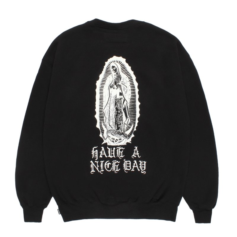 画像2: WACKO MARIA/MIDDLE WEIGHT SWEAT SHIRT（BLACK）［クルーネックスウェット-26秋冬］