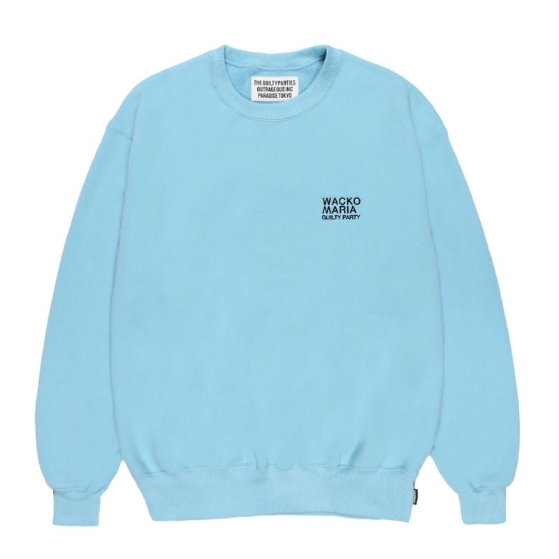 画像1: WACKO MARIA/MIDDLE WEIGHT SWEAT SHIRT（LIGHT BLUE）［クルーネックスウェット-26秋冬］