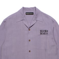 画像3: WACKO MARIA/50'S OPEN COLLAR SHIRT（PURPLE）［50'Sオープンカラーシャツ-26秋冬］ (3)