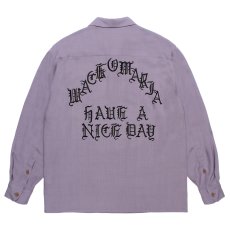 画像1: WACKO MARIA/50'S OPEN COLLAR SHIRT（PURPLE）［50'Sオープンカラーシャツ-26秋冬］ (1)