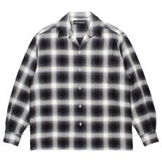 画像1: WACKO MARIA/OMBRE CHECK OPEN COLLAR SHIRT（PURPLE）［オンブレチェックオープンカラーシャツ-26秋冬］ (1)