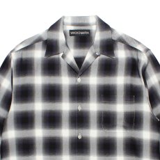 画像2: WACKO MARIA/OMBRE CHECK OPEN COLLAR SHIRT（PURPLE）［オンブレチェックオープンカラーシャツ-26秋冬］ (2)