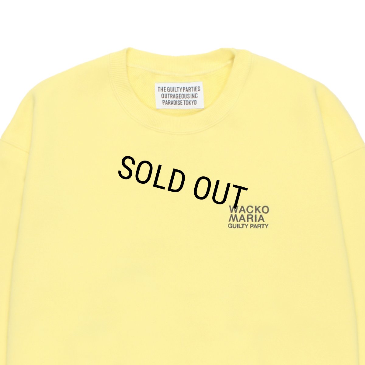 画像3: WACKO MARIA/MIDDLE WEIGHT SWEAT SHIRT（YELLOW）［クルーネックスウェット-26秋冬］ (3)
