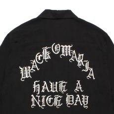 画像4: WACKO MARIA/50'S OPEN COLLAR SHIRT（BLACK）［50'Sオープンカラーシャツ-26秋冬］ (4)