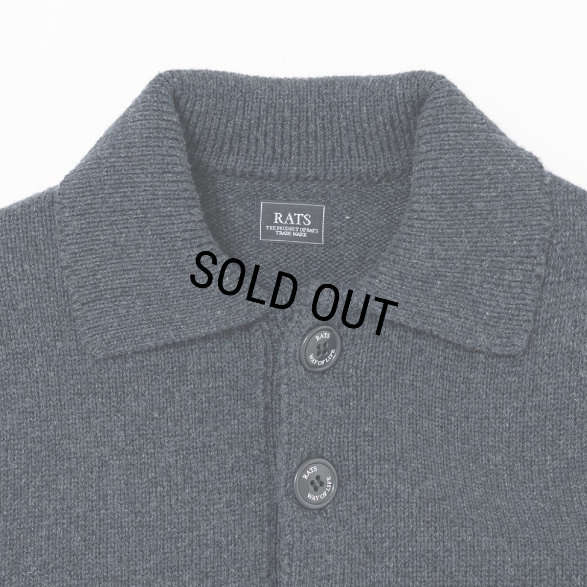 画像3: RATS/POLO KNIT L/S（INDIGO）［ポロニット-26秋冬］ (3)