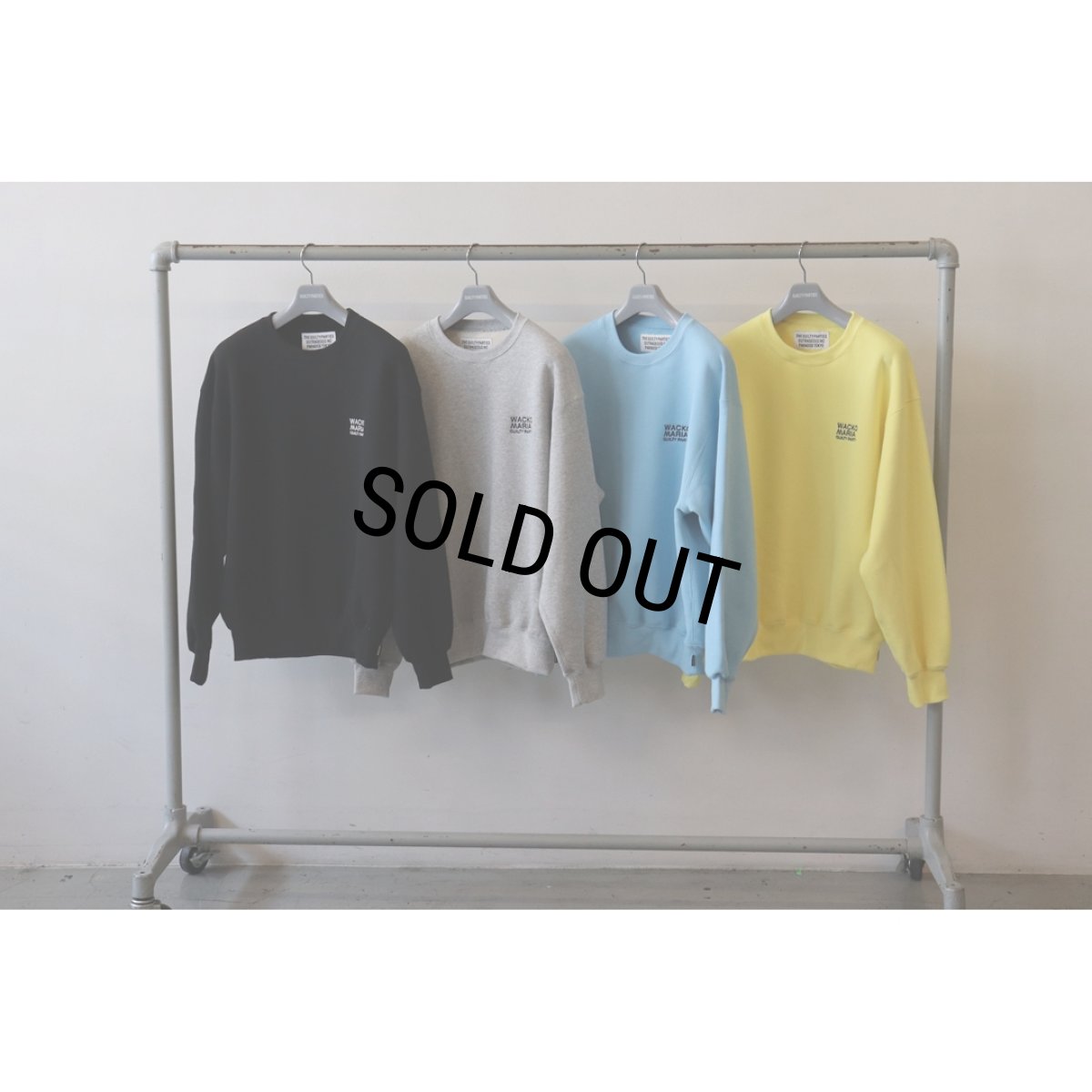 画像5: WACKO MARIA/MIDDLE WEIGHT SWEAT SHIRT（YELLOW）［クルーネックスウェット-26秋冬］ (5)