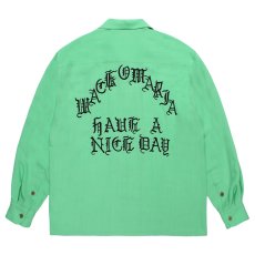 画像1: WACKO MARIA/50'S OPEN COLLAR SHIRT（GREEN）［50'Sオープンカラーシャツ-26秋冬］ (1)