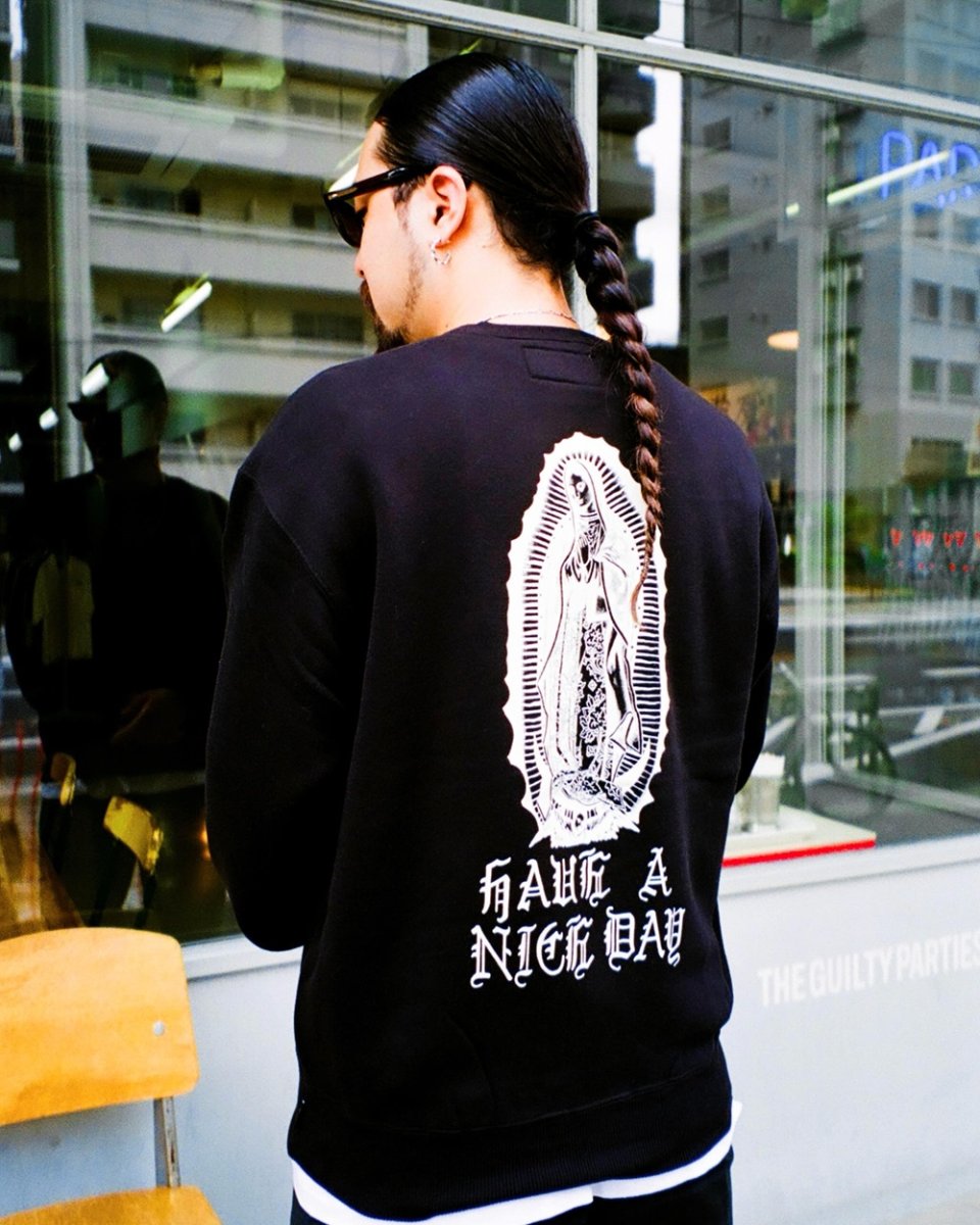 画像4: WACKO MARIA/MIDDLE WEIGHT SWEAT SHIRT（BLACK）［クルーネックスウェット-26秋冬］ (4)