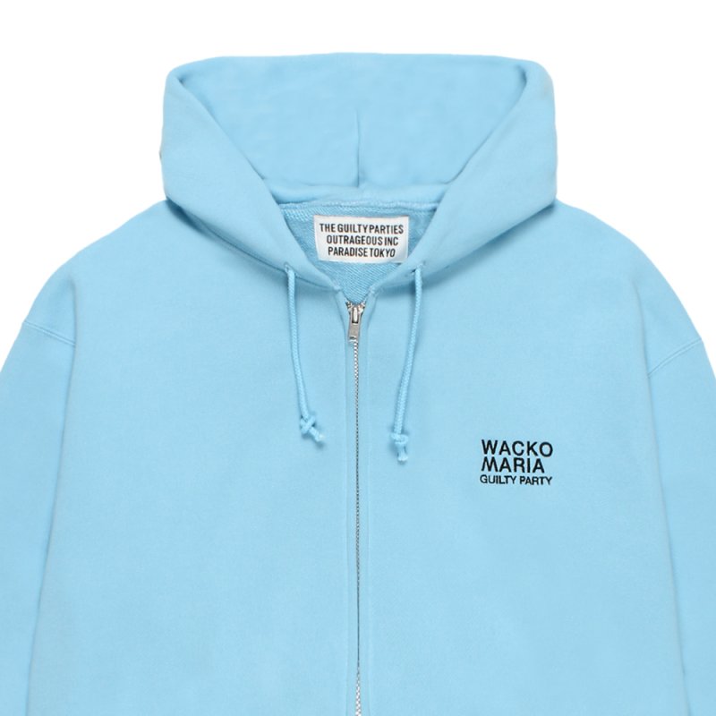 画像3: WACKO MARIA/MIDDLE WEIGHT ZIP UP HOODED SWEAT SHIRT（LIGHT BLUE）［ジップアップパーカー--26秋冬］