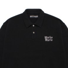 画像2: WACKO MARIA/WOOL KNIT POLO SHIRT（BLACK）［ウールニットポロシャツ-26秋冬］ (2)