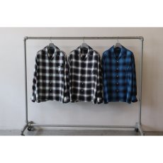 画像4: WACKO MARIA/OMBRE CHECK OPEN COLLAR SHIRT（PURPLE）［オンブレチェックオープンカラーシャツ-26秋冬］ (4)