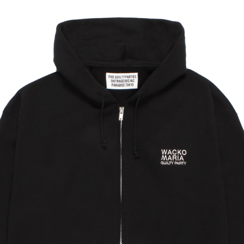 画像3: WACKO MARIA/MIDDLE WEIGHT ZIP UP HOODED SWEAT SHIRT（BLACK）［ジップアップパーカー--26秋冬］