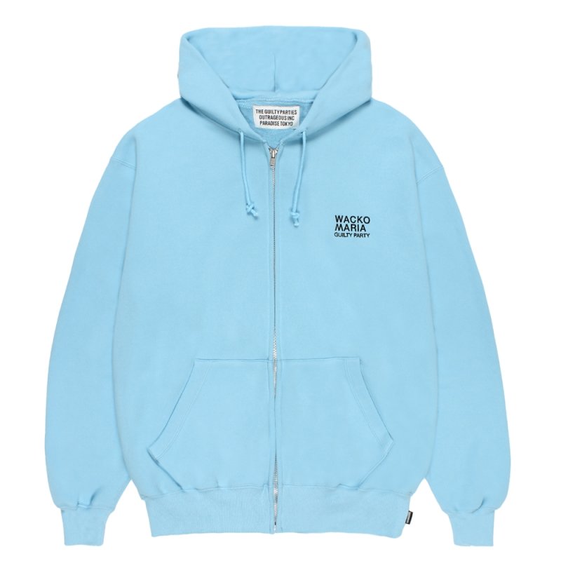 画像1: WACKO MARIA/MIDDLE WEIGHT ZIP UP HOODED SWEAT SHIRT（LIGHT BLUE）［ジップアップパーカー--26秋冬］