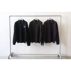 画像3: WACKO MARIA/WOOL KNIT POLO SHIRT（BLACK）［ウールニットポロシャツ-26秋冬］ (3)