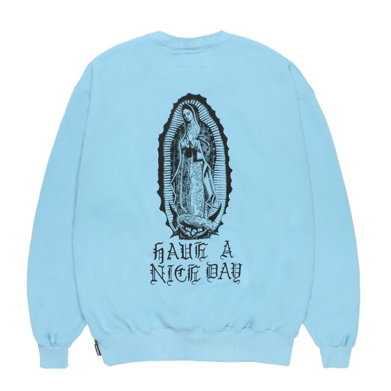 画像2: WACKO MARIA/MIDDLE WEIGHT SWEAT SHIRT（LIGHT BLUE）［クルーネックスウェット-26秋冬］