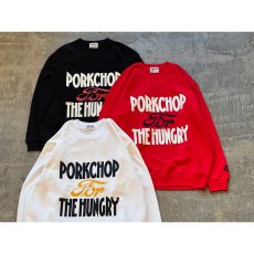 画像7: PORKCHOP/HUNGRY SWEAT（BLACK）［ハングリースウェット-26秋冬］ (7)