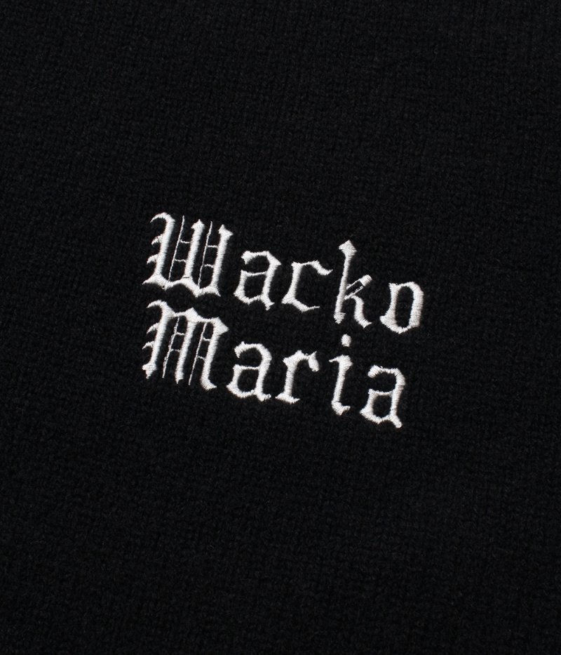 画像3: WACKO MARIA/WOOL KNIT POLO SHIRT（BLACK）［ウールニットポロシャツ-26秋冬］