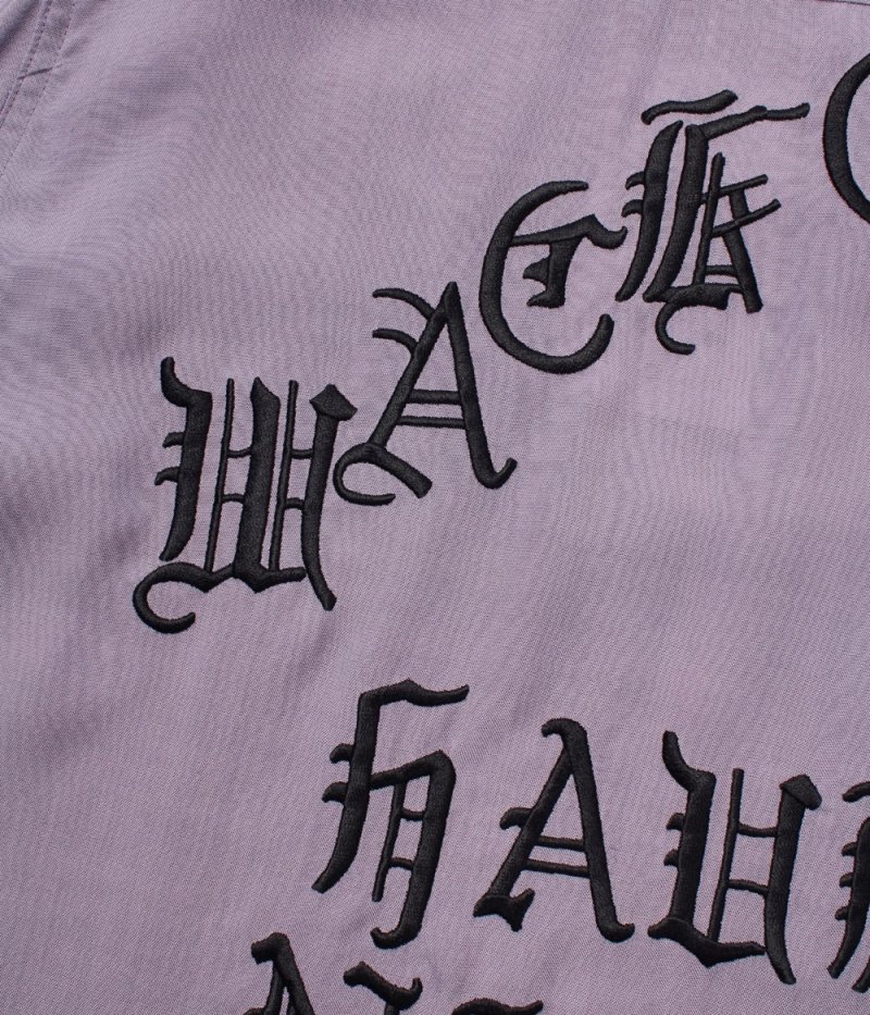画像3: WACKO MARIA/50'S OPEN COLLAR SHIRT（PURPLE）［50'Sオープンカラーシャツ-26秋冬］