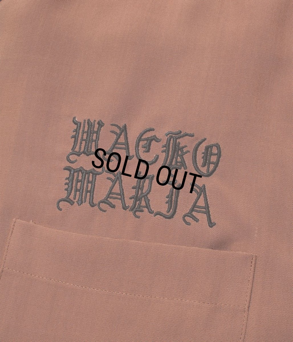 画像4: WACKO MARIA/50'S OPEN COLLAR SHIRT（BROWN）［50'Sオープンカラーシャツ-26秋冬］ (4)