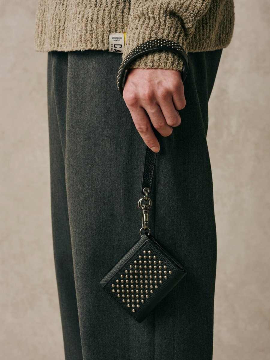 画像6: CALEE/ROUND STUDS LEATHER MULTI WALLET（BLACK）［ラウンドスタッズレザーマルチウォレット-26秋冬］ (6)