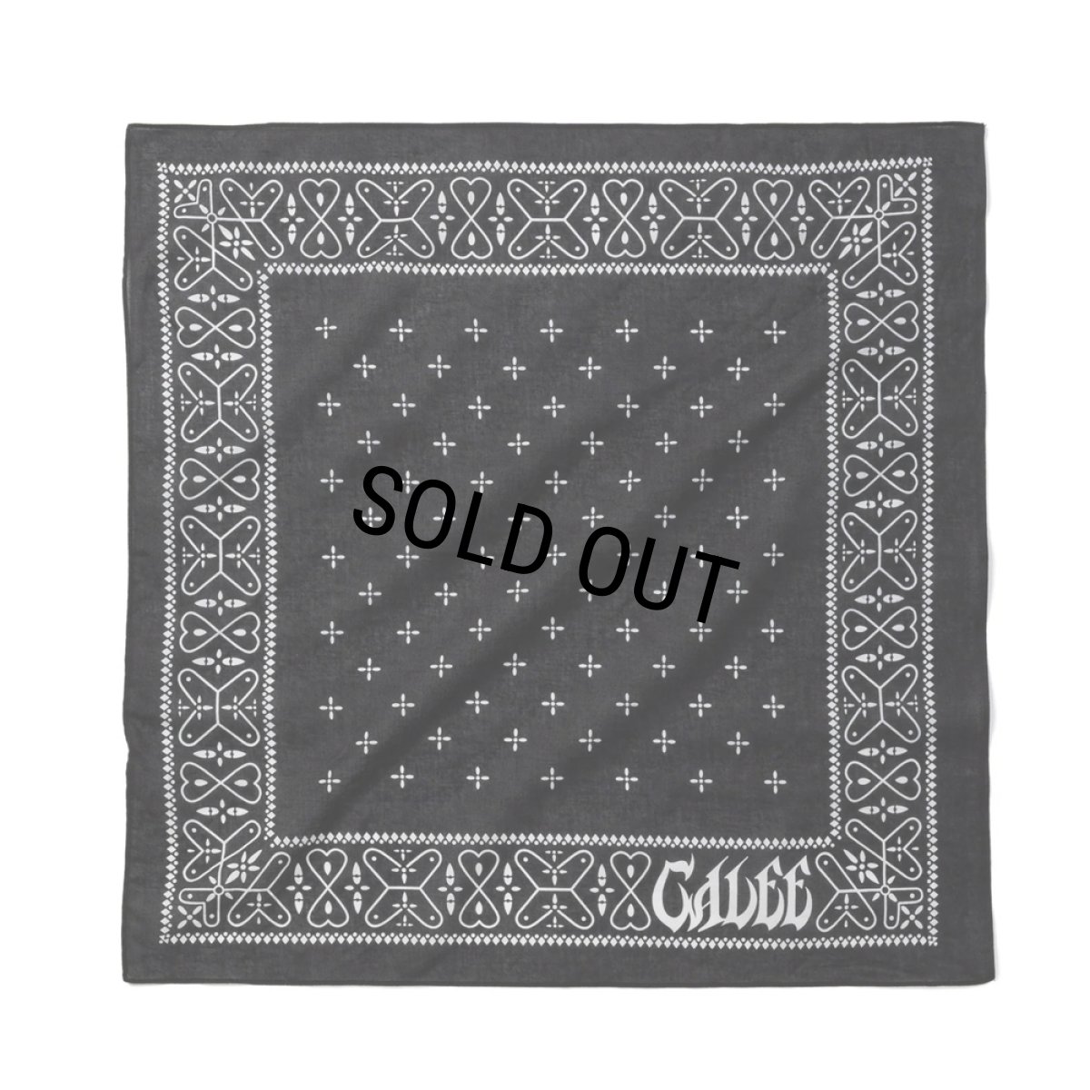 画像1: CALEE/CROSS BANDANA（BLACK）［クロスバンダナ-26秋冬］ (1)