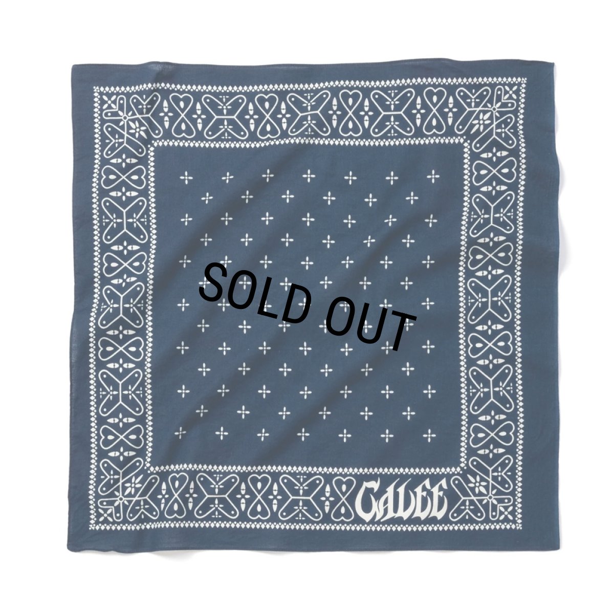 画像1: CALEE/CROSS BANDANA（NAVY）［クロスバンダナ-26秋冬］ (1)