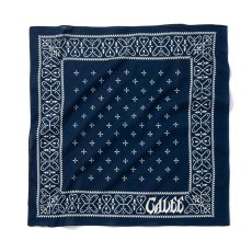 画像1: CALEE/CROSS BANDANA（NAVY）［クロスバンダナ-26秋冬］ (1)