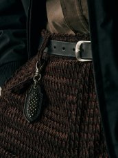 画像4: CALEE/ROUND STUDS LEATHER KEY RING ＜TYPE A＞（BLACK）［ラウンドスタッズレザーキーリング-26秋冬］ (4)