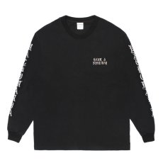 画像1: WACKO MARIA/WASHED HEAVY WEIGHT LONG SLEEVE T-SHIRT（BLACK）［刺繍+プリント長袖T-26秋冬］ (1)
