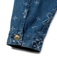 画像6: CALEE/CROSS PATTERN JACQUARD DENIM SWINGTOP（INDIGO BLUE）［デニムスウィングトップ-26秋冬］ (6)