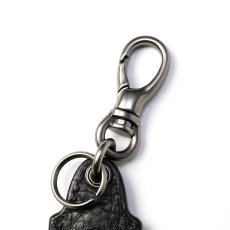 画像2: CALEE/ROUND STUDS LEATHER KEY RING ＜TYPE A＞（BLACK）［ラウンドスタッズレザーキーリング-26秋冬］ (2)