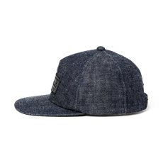 画像3: CALEE/LEATHER WAPPEN DENIM CAP（INDIGO BLUE）［レザーワッペンデニムキャップ-26秋冬］ (3)