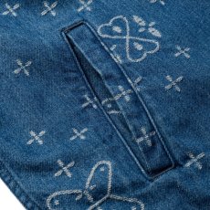 画像5: CALEE/CROSS PATTERN JACQUARD DENIM SWINGTOP（INDIGO BLUE）［デニムスウィングトップ-26秋冬］ (5)
