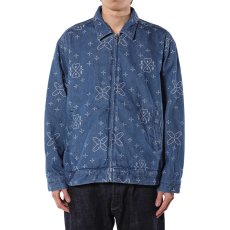 画像13: CALEE/CROSS PATTERN JACQUARD DENIM SWINGTOP（INDIGO BLUE）［デニムスウィングトップ-26秋冬］ (13)