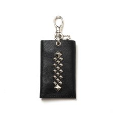 画像1: CALEE/STUDS LEATHER KEY CASE（BLACK）［スタッズレザーキーケース-26秋冬］ (1)