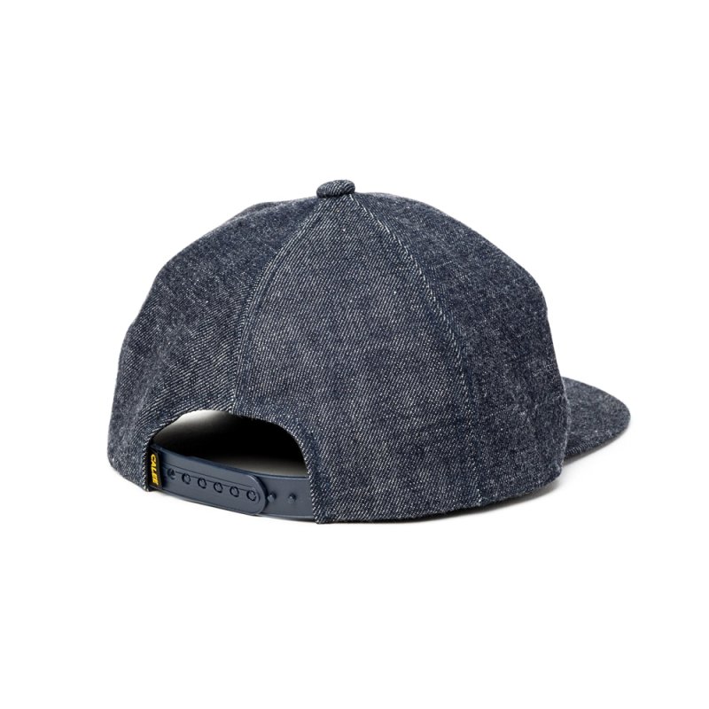 画像2: CALEE/LEATHER WAPPEN DENIM CAP（INDIGO BLUE）［レザーワッペンデニムキャップ-26秋冬］