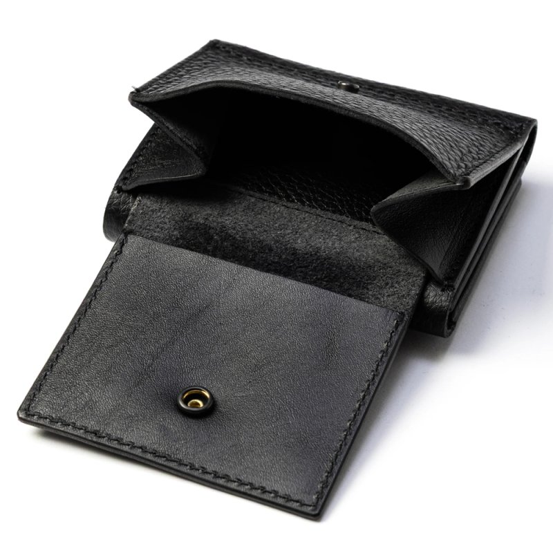 CALEE/ROUND STUDS LEATHER MULTI WALLET（BLACK）［ラウンドスタッズ