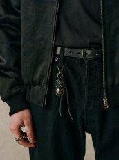 画像4: CALEE/STUDS LEATHER CHARM KEY RING（BLACK）［スタッズレザーチャームキーリング-26秋冬］ (4)