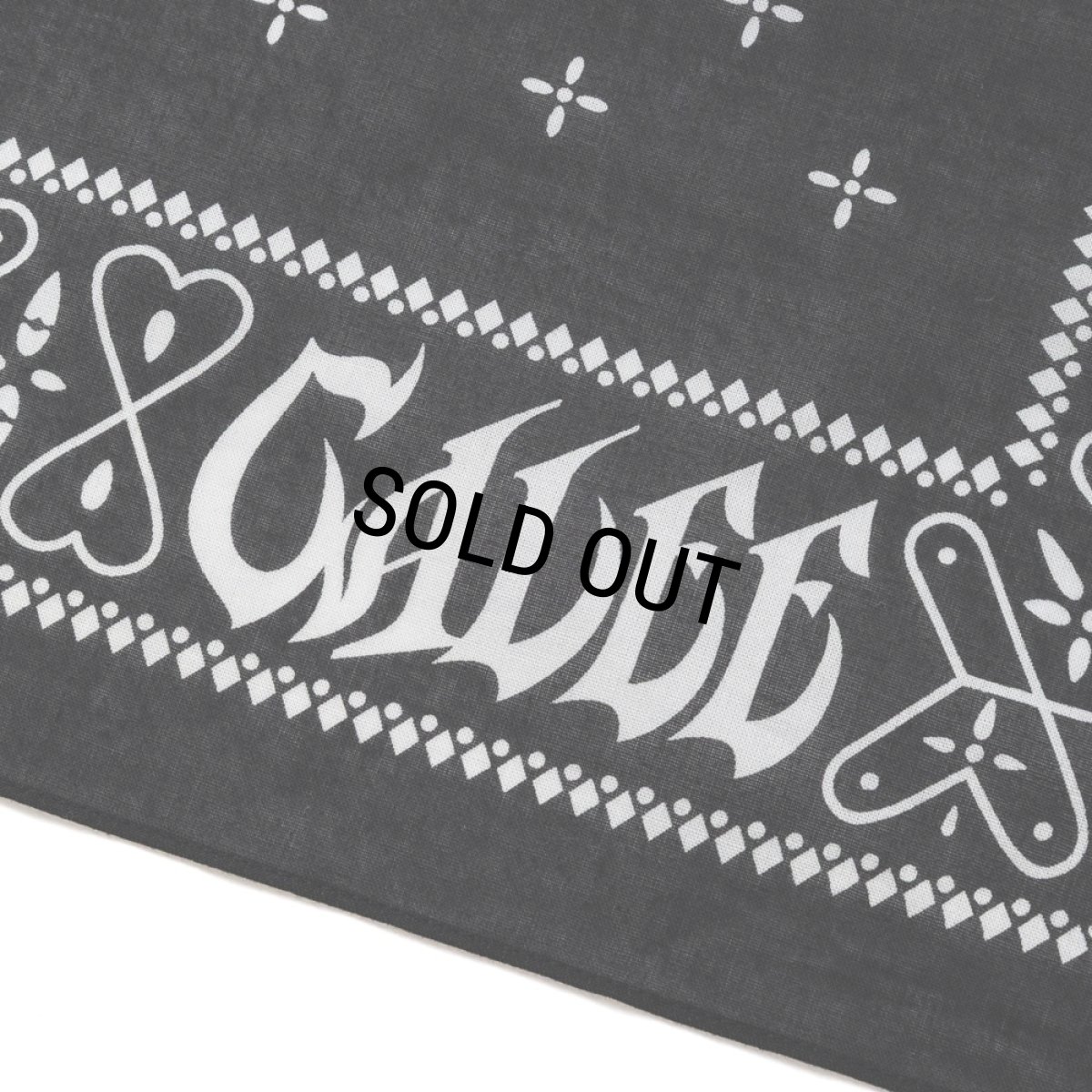 画像2: CALEE/CROSS BANDANA（BLACK）［クロスバンダナ-26秋冬］ (2)