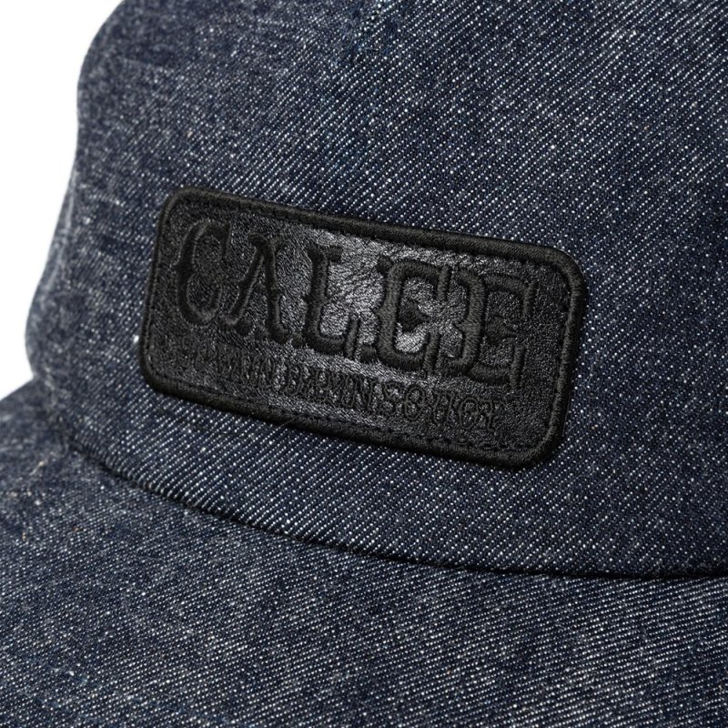 画像3: CALEE/LEATHER WAPPEN DENIM CAP（INDIGO BLUE）［レザーワッペンデニムキャップ-26秋冬］