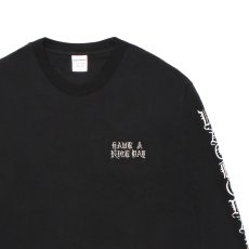 画像2: WACKO MARIA/WASHED HEAVY WEIGHT LONG SLEEVE T-SHIRT（BLACK）［刺繍+プリント長袖T-26秋冬］ (2)