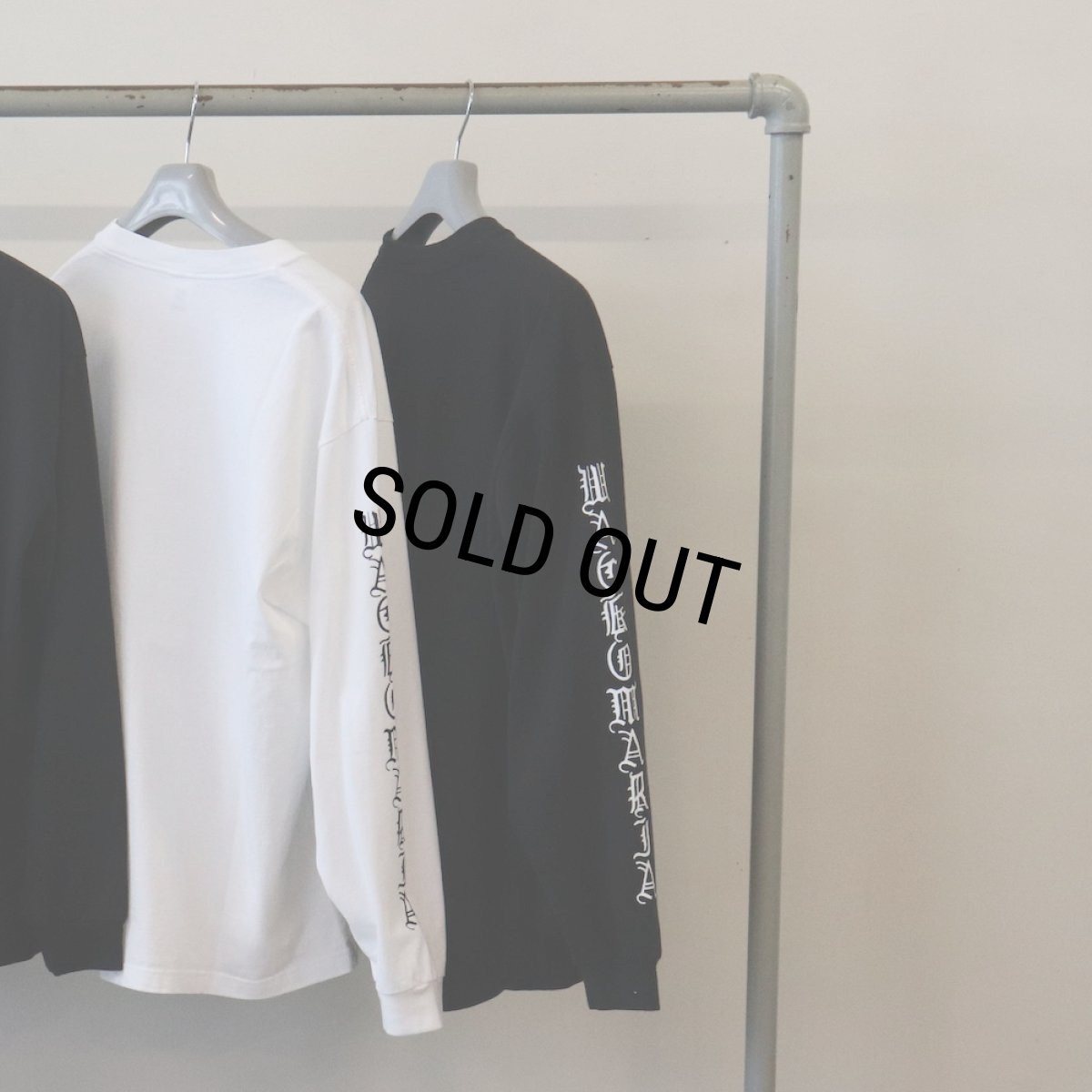 画像6: WACKO MARIA/WASHED HEAVY WEIGHT LONG SLEEVE T-SHIRT（BLACK）［刺繍+プリント長袖T-26秋冬］ (6)