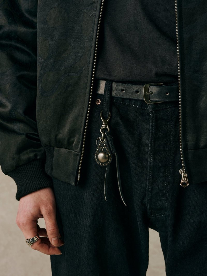 画像3: CALEE/STUDS LEATHER CHARM KEY RING（BLACK）［スタッズレザーチャームキーリング-26秋冬］