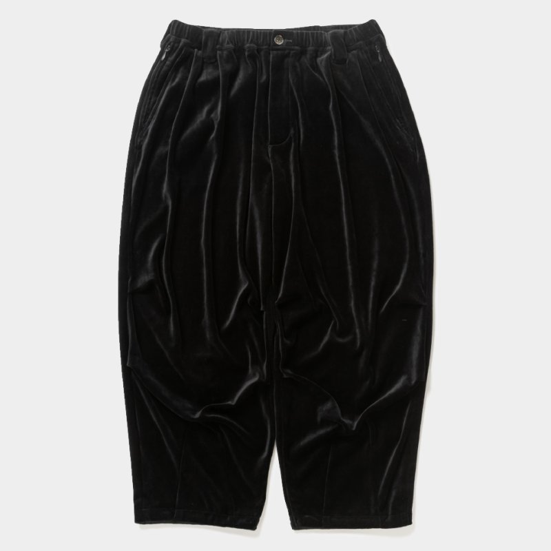 画像1: TIGHTBOOTH/VELOUR BALLOON PANTS（Black）［ベロアバルーンパンツ-26秋冬］