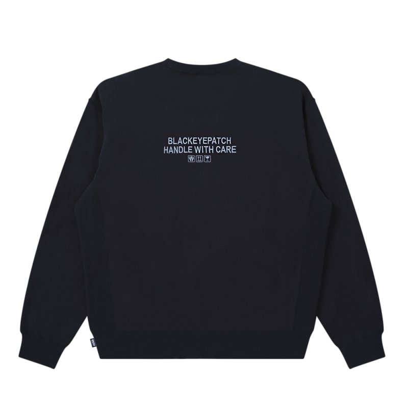 画像2: BlackEyePatch/HWC LABEL CREW SWEAT(NAVY)