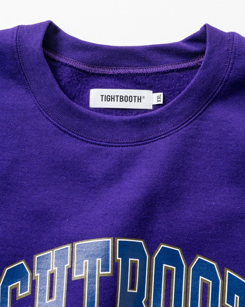 画像2: TIGHTBOOTH/COLLEGE CREW SWEAT（Purple）［カレッジクルースウェット-26秋冬］ (2)