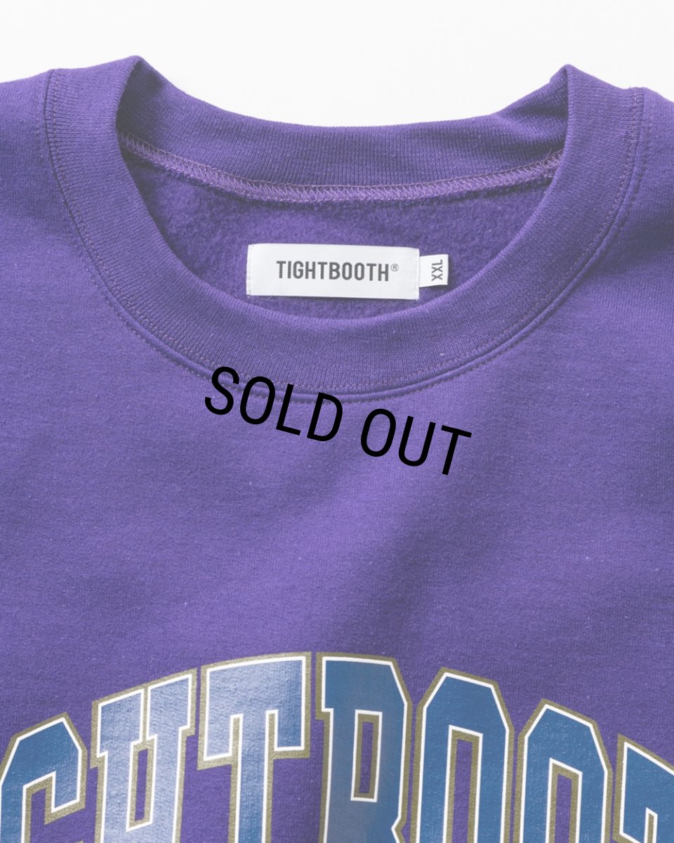 画像2: TIGHTBOOTH/COLLEGE CREW SWEAT（Purple）［カレッジクルースウェット-26秋冬］ (2)