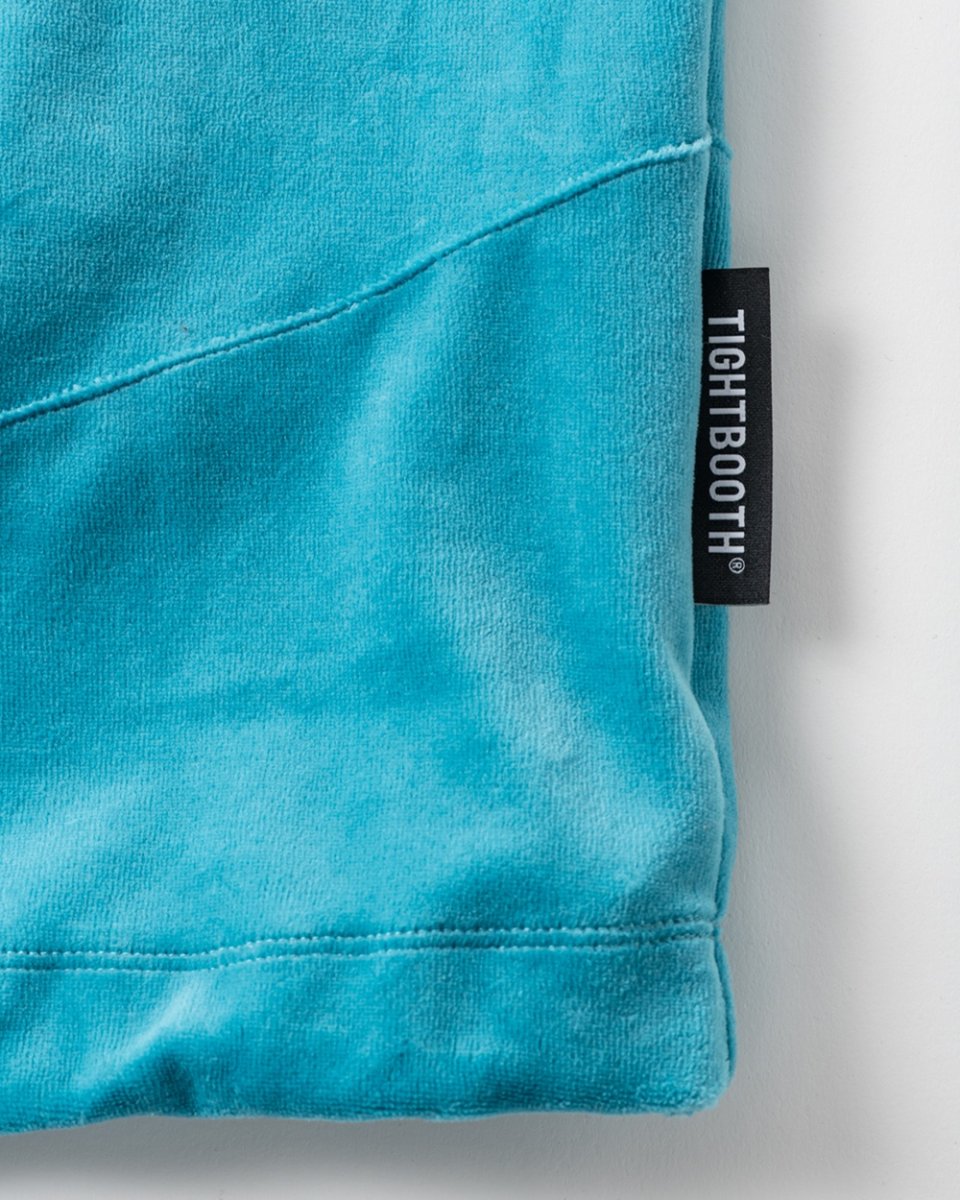 画像3: TIGHTBOOTH/VELOUR L/S CREW（Turquoise）［ベロアクルー-26秋冬］ (3)